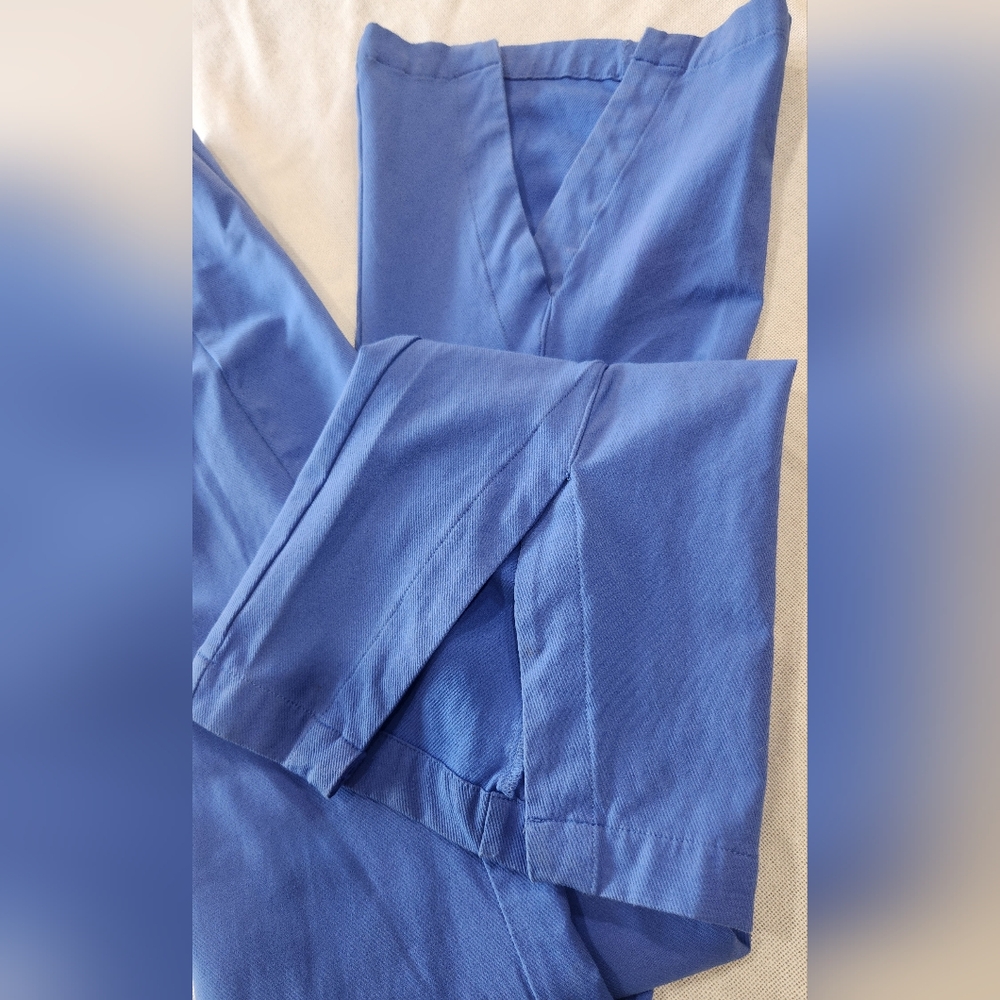 Free People Bright Blue Trousers- Slit Pant Leg Sz XS - Picture 4 of 13